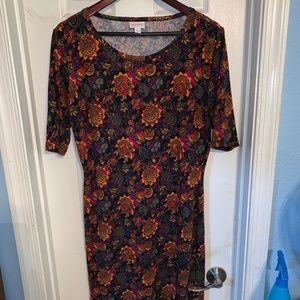 Lularoe Julia Dress - size large - Fall Florals